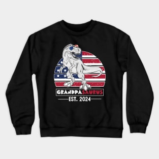 PROMOTED TO GRANDPASAURUS BABY ANNOUNCEMENT 2024 Crewneck Sweatshirt